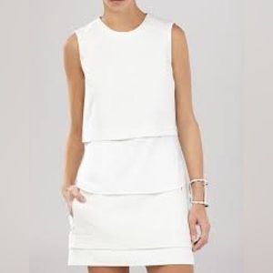 🤍 BCBG Joanie off white sleeveless double layered top